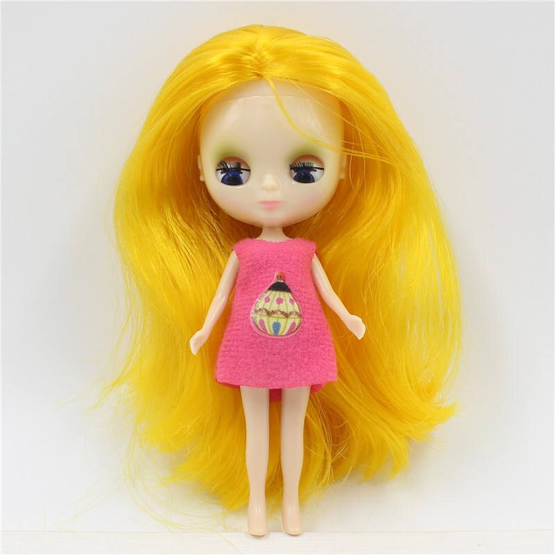 Petite Blythe Doll with Yellow Hair, Sleepy Eyes & Bendable Body Petite Blythe Dolls