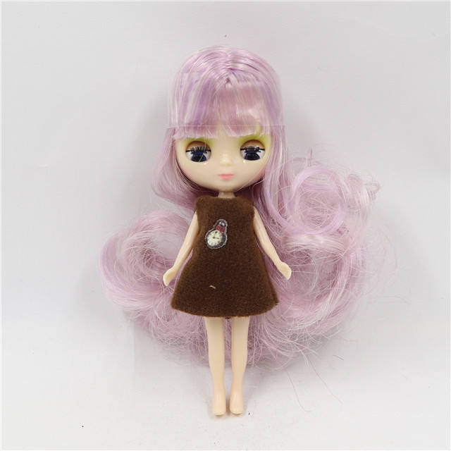 Petite Blythe Doll with Purple Hair, Sleepy Eyes & Bendable Body Petite Blythe Dolls