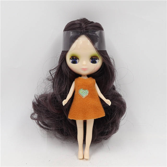 Petite Blythe Doll with Black Hair, Sleepy Eyes & Bendable Body Petite Blythe Dolls