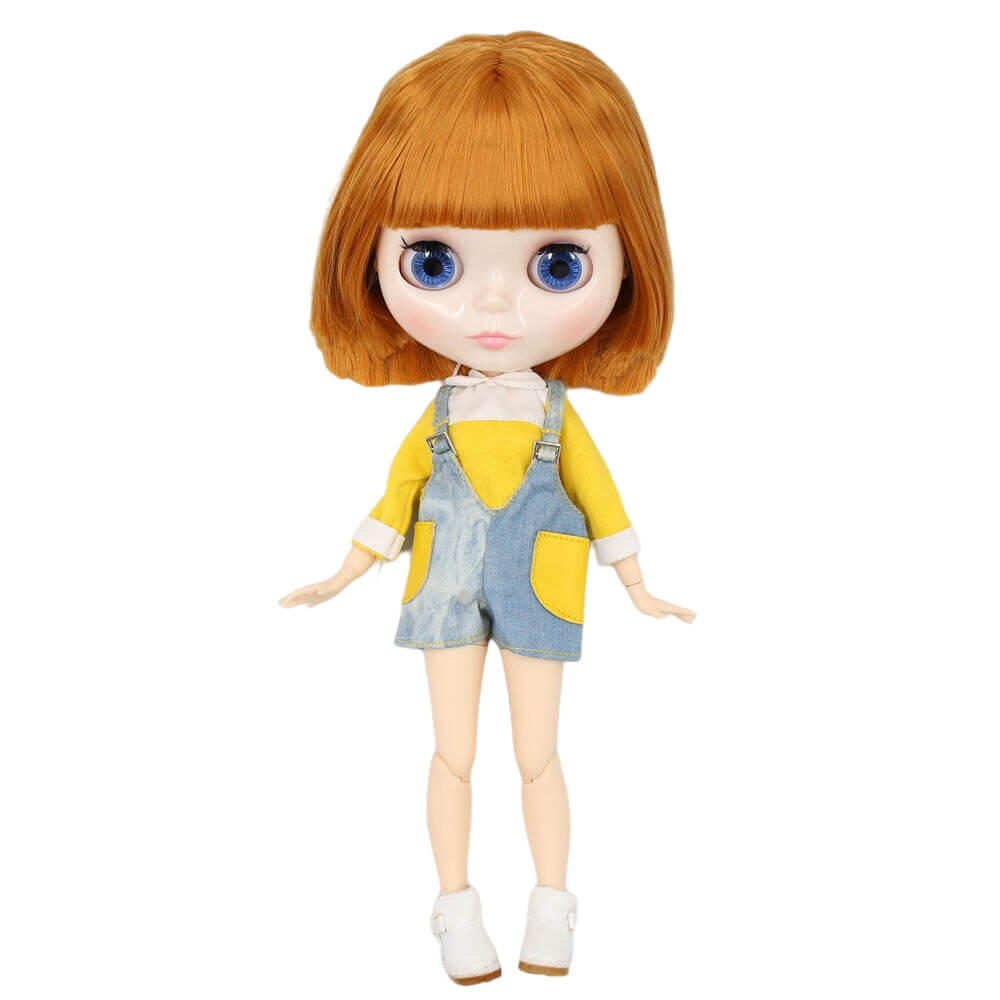 Анна - Премиум Custom Blythe Кукла с милым личиком и рыжими волосами Custom Blythe Кукла с блестящим лицом Custom Blythe Кукла Белая Кожа Custom Blythe Кукла
