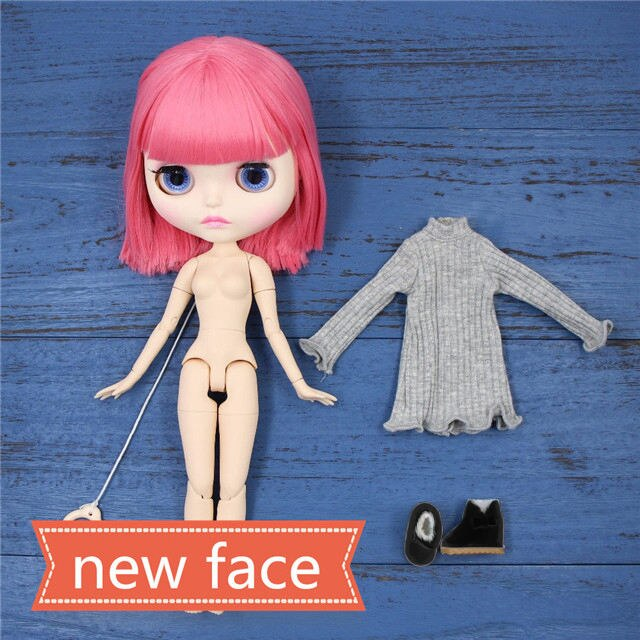 Beatrix – Premium Custom Blythe Doll with Pouty Face Matte Face Custom Blythe Doll Pink Hair Custom Blythe Doll White Skin Custom Blythe Doll