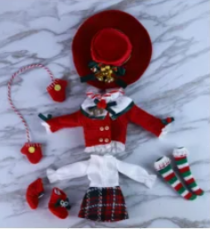 Christina Christmas – Premium Custom Neo Blythe Doll with Blonde Hair, White Skin & Matte Smiling Face Blonde hair Matte face Smiling face White skin