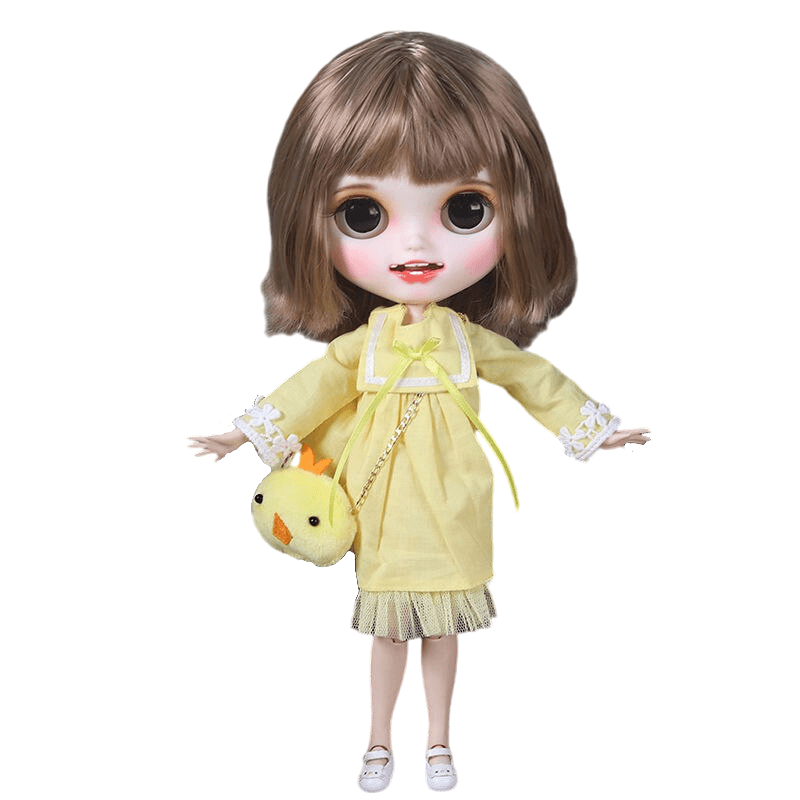 Clover – Premium Custom Neo Blythe Doll with Blonde Hair, White Skin & Matte Smiling Face Blonde hair Matte face Smiling face White skin