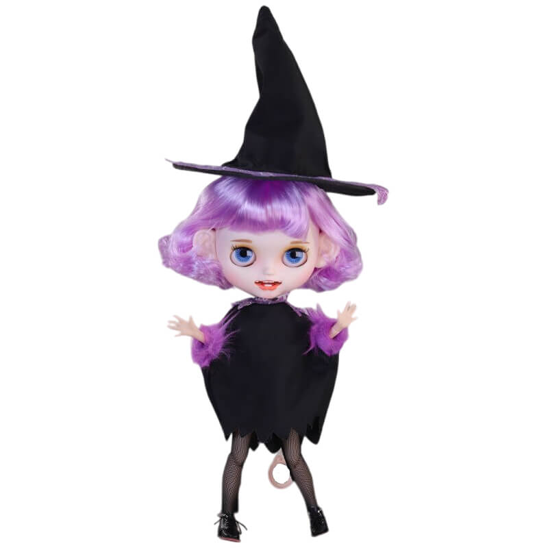 Vilma – Premium Custom Neo Blythe Doll with Purple Hair, White Skin & Matte Smiling Face Matte face Purple hair Smiling face White skin