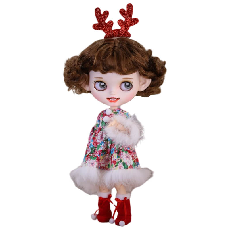 Zelda – Premium Custom Neo Blythe Doll with Brown Hair, White Skin & Matte Smiling Face Brown hair Matte face Smiling face White skin