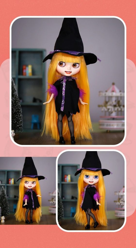 Allegra – Premium Custom Neo Blythe Doll with Orange Hair, White Skin & Matte Smiling Face 1