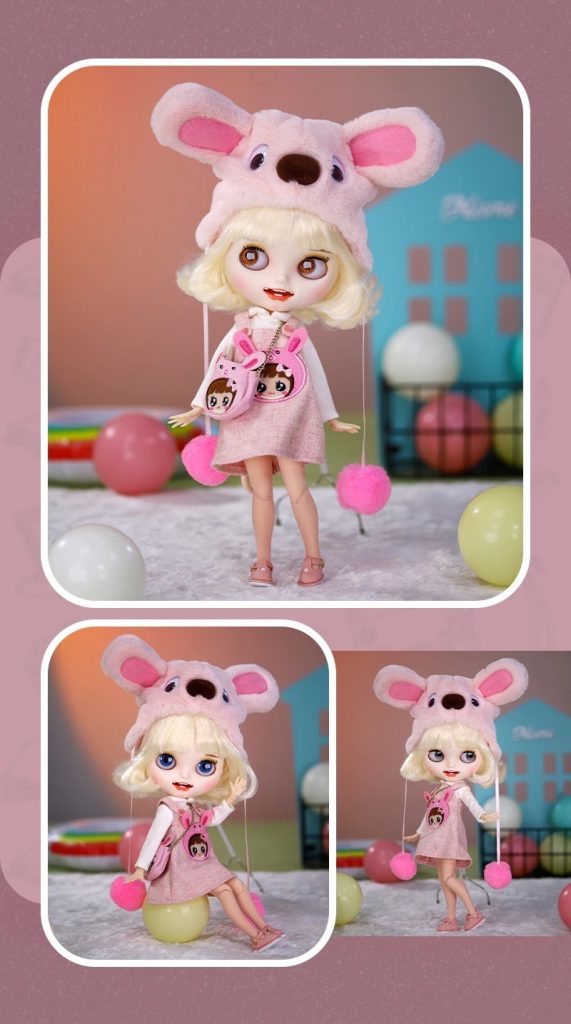 Carell – Premium Custom Neo Blythe Doll with Blonde Hair, White Skin & Matte Smiling Face 1