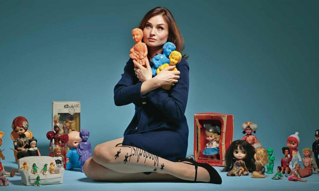 Sophie Ellis-Bextor with her Blythe doll