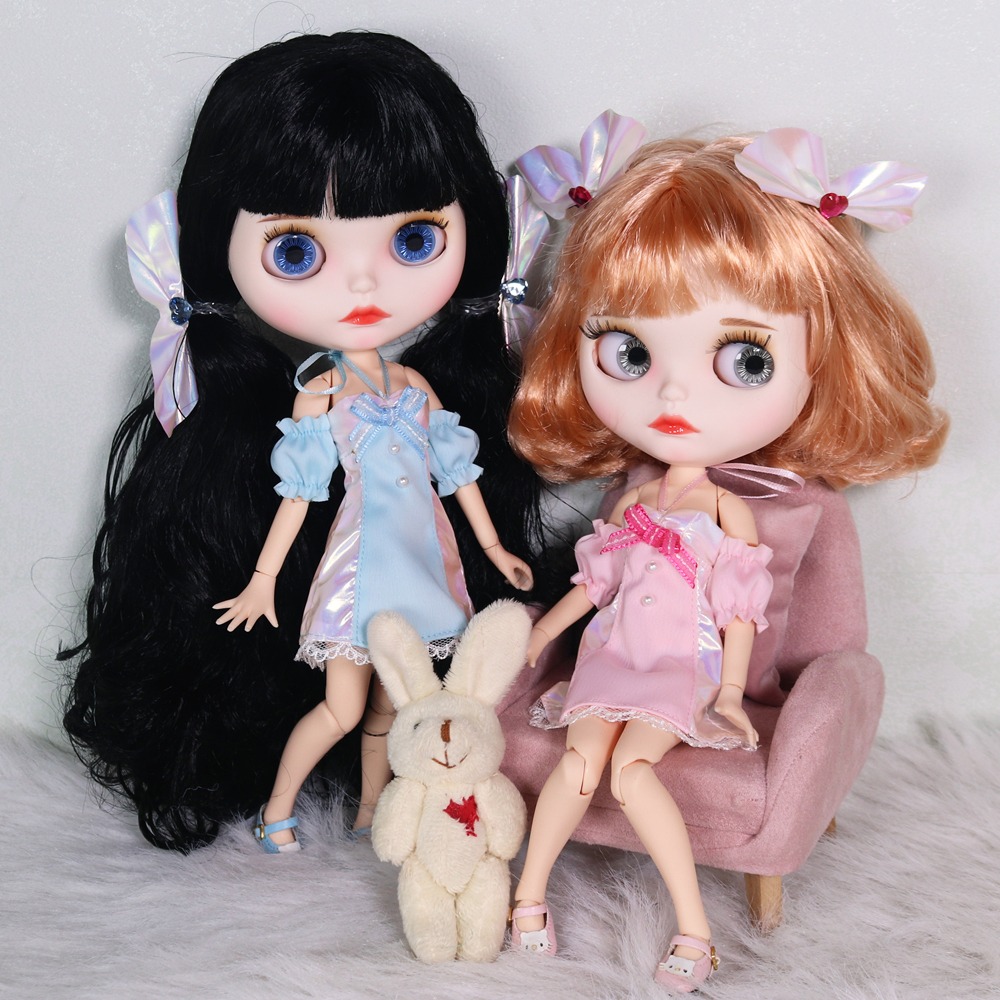 Neo Blythe Doll Beautiful Skirt Dress with Bow Hairpin Neo Blythe Doll Clothes