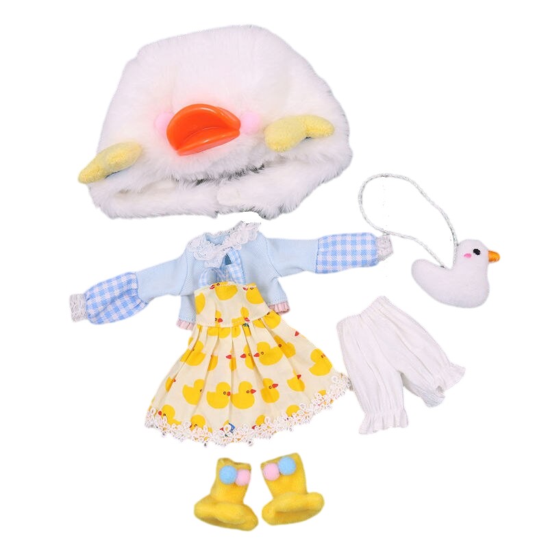 Neo Blythe Doll Duck Outfit with Hat & Bag Blythe doll clothes