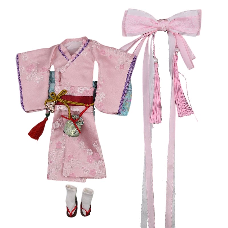 Neo Blythe Doll Chinese Traditional Kimono Dress With Bow Pin Blythe doll clothes