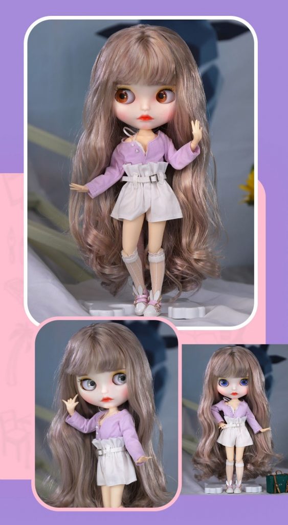 زوي – بريميوم Custom Neo Blythe دمية ذات شعر وردي وبشرة بيضاء ووجه لطيف غير لامع 1