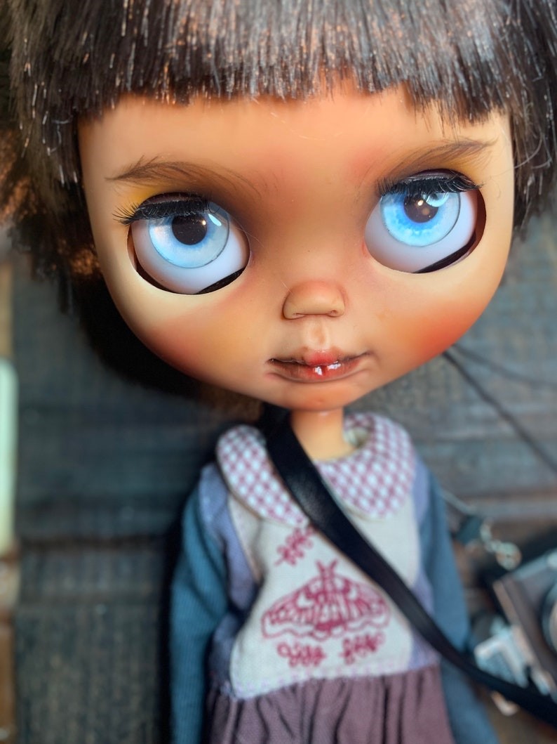 Mylah, an adopted one-of-a-kind custom Blythe doll