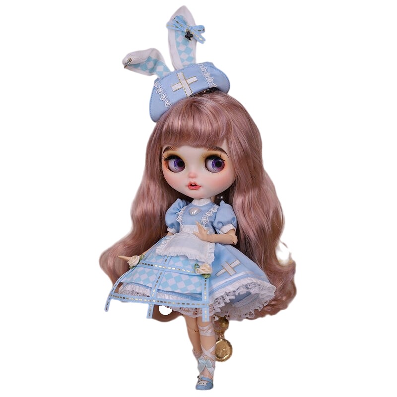Hannah – Premium Custom Neo Blythe Doll with Multi-Color Hair, White Skin & Matte Smiling Face Cute face Matte face Multi-color hair White skin