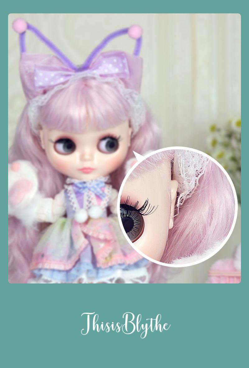 Melissa – Premium Custom Neo Blythe Doll with Purple Hair, White Skin & Shiny Cute Face 5