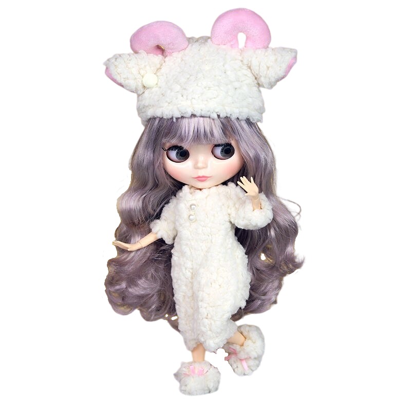 Selina – Premium Custom Neo Blythe Doll with Purple Hair, White Skin & Shiny Cute Face Cute face Purple hair Shiny face White skin