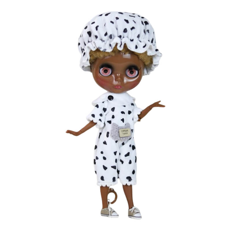 Angelique – Premium Custom Neo Blythe Doll with Blonde Hair, Black Skin & Shiny Cute Face Black skin Blonde hair Cute face Shiny face