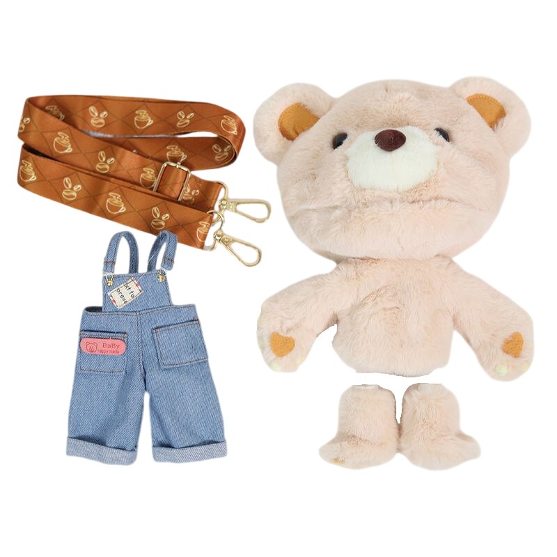 Neo Blythe Doll Bear Satchel Outfit with Overall Blythe doll clothes