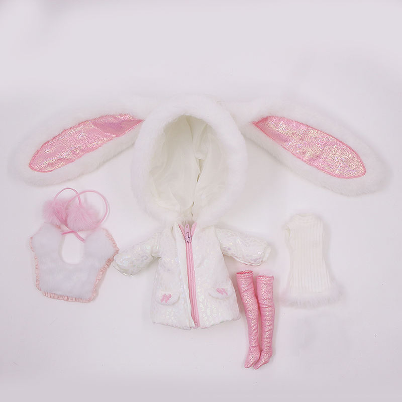 Neo Blythe Doll Bunny Hoodie with High-Neck & Stockings Neo Blythe doll clothes