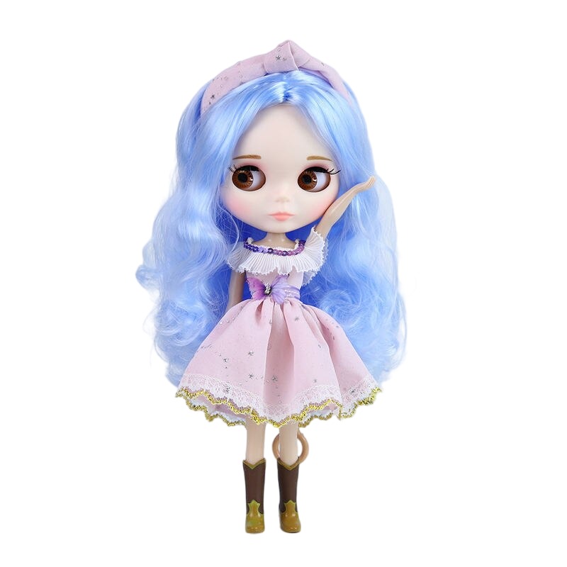 Hadley – Premium Custom Neo Blythe Doll with Blue Hair, White Skin & Matte Cute Face Blue hair Cute face Matte face White skin