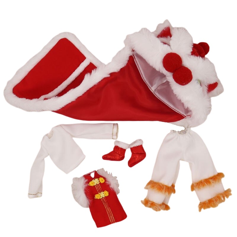 Neo Blythe Doll Christmas Dress with Hat & Shoes Blythe doll clothes