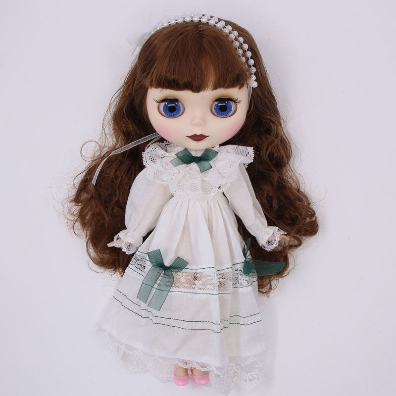Raelynn – Premium Custom Neo Blythe Doll with Brown Hair, White Skin & Matte Cute Face Custom Blythe Doll Brown hair custom Blythe doll Cute face custom Blythe doll Matte face custom Blythe doll White skin custom Blythe doll