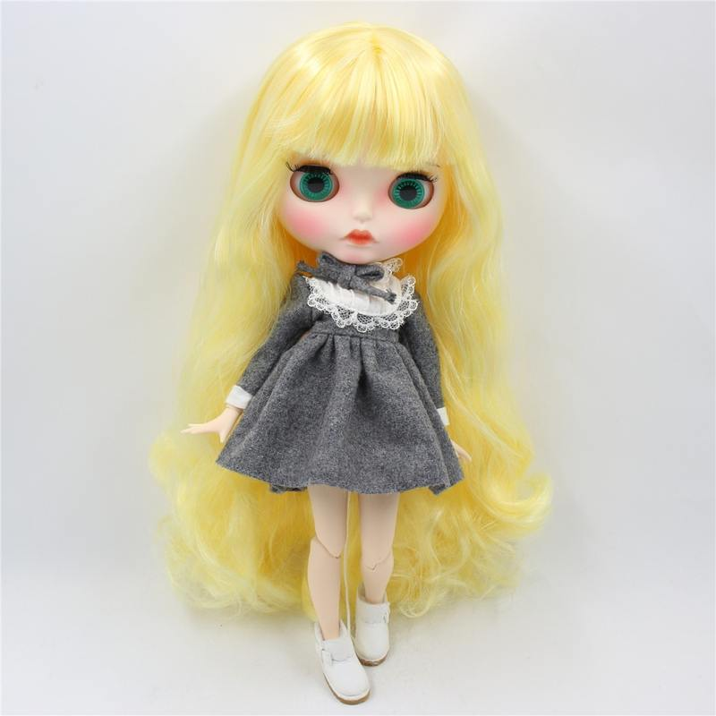 Audrey – Premium Custom Neo Blythe Doll with Blonde Hair, White Skin & Matte Pouty Face 1
