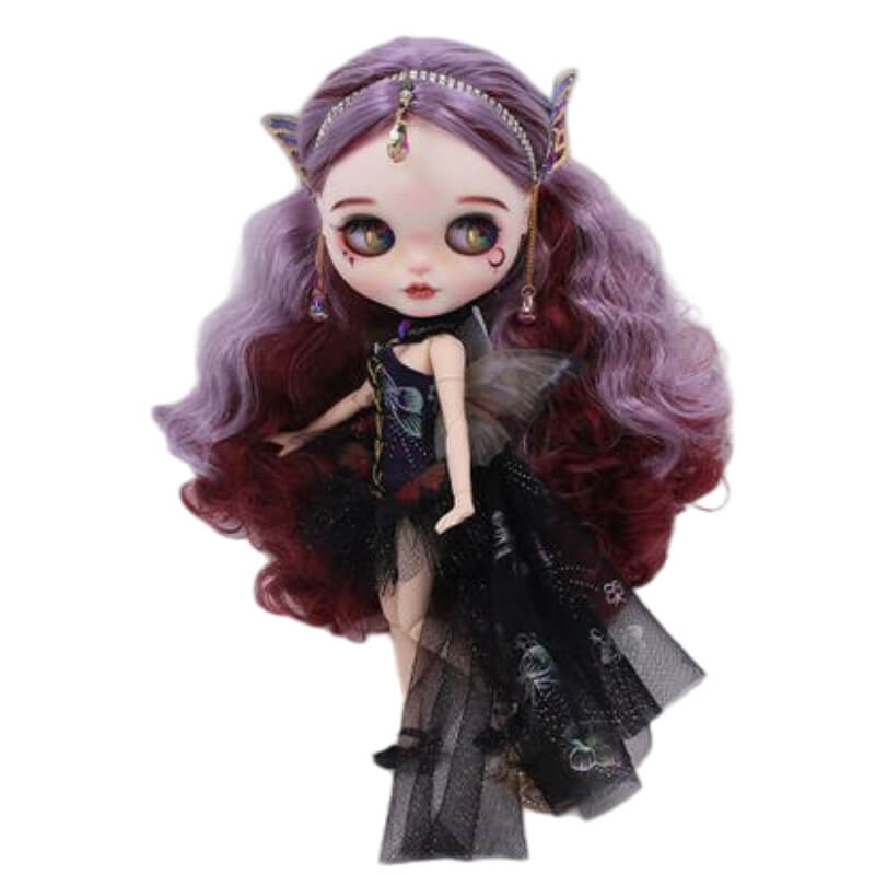 Hazel – Premium Custom Neo Blythe Doll with Multi-Color Hair, White Skin & Matte Smiling Face Matte face Multi-color hair Smiling face White skin
