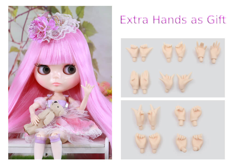 Matilda – Premium Custom Neo Blythe Doll with Pink Hair, White Skin & Shiny Cute Face 2
