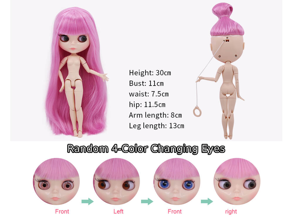 Matilda – Premium Custom Neo Blythe Doll with Pink Hair, White Skin & Shiny Cute Face 1