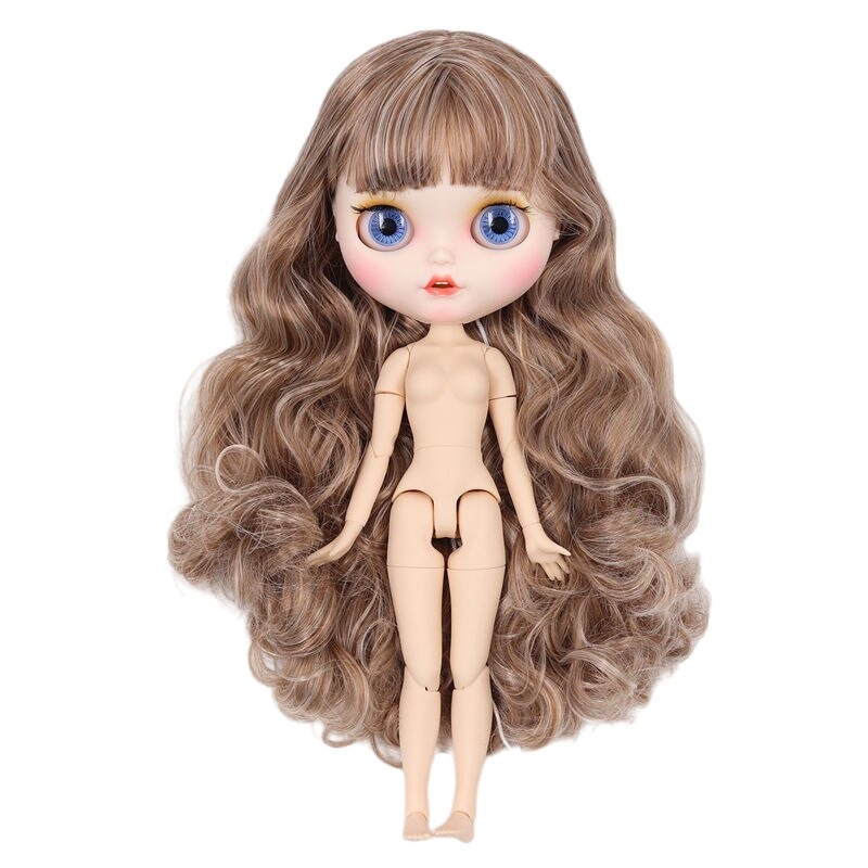 Neo Blythe Doll with Multi-Color Hair, White Skin, Matte Smiling Face & Custom Jointed Body Matte face Multi-color hair Smiling face White skin