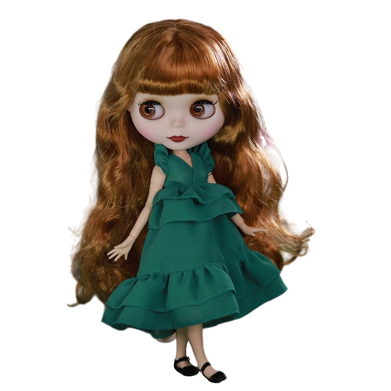 Cecelia – Premium Custom Neo Blythe Doll with Ginger Hair, White Skin & Matte Cute Face Cute face Ginger hair Matte face White skin