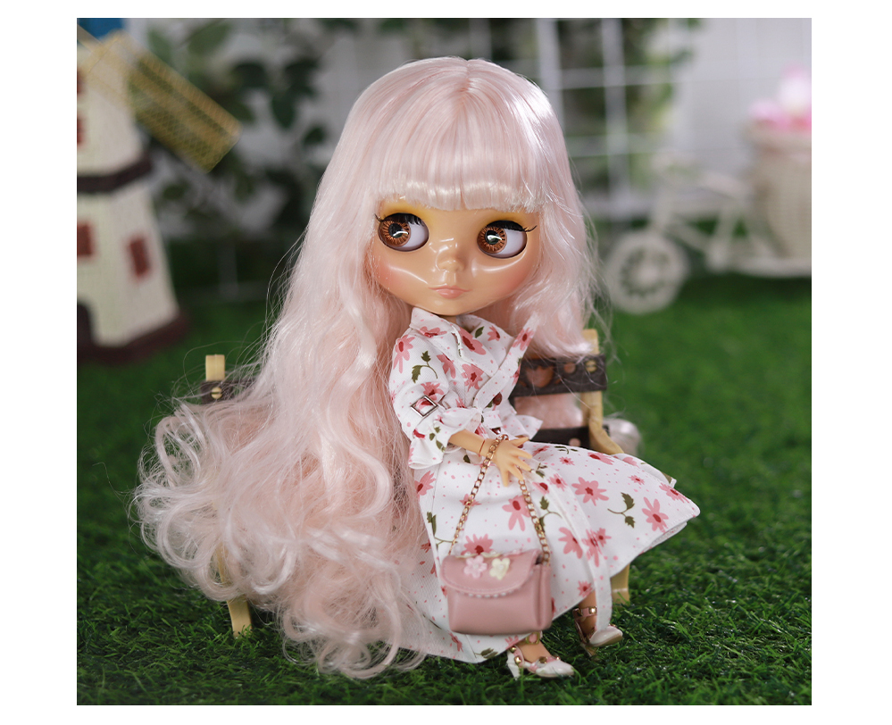 Neo Blythe Doll Floral Nightwear Dress 1