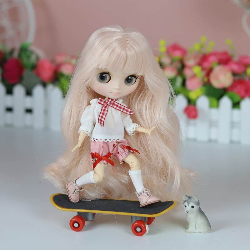 Middie Blythe Doll with Pink Hair, Tilting-Head & Custom Jointed Body Middie Blythe dolls