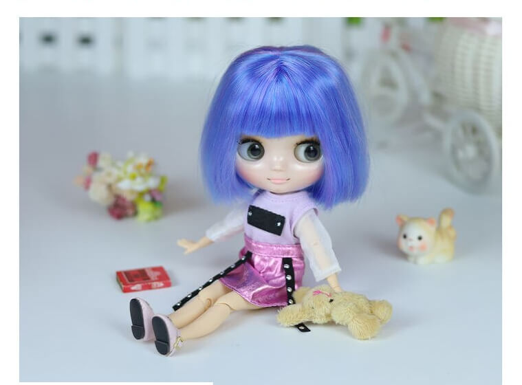 Camila - Custom Middie Blythe Boneca com cabelo azul 1
