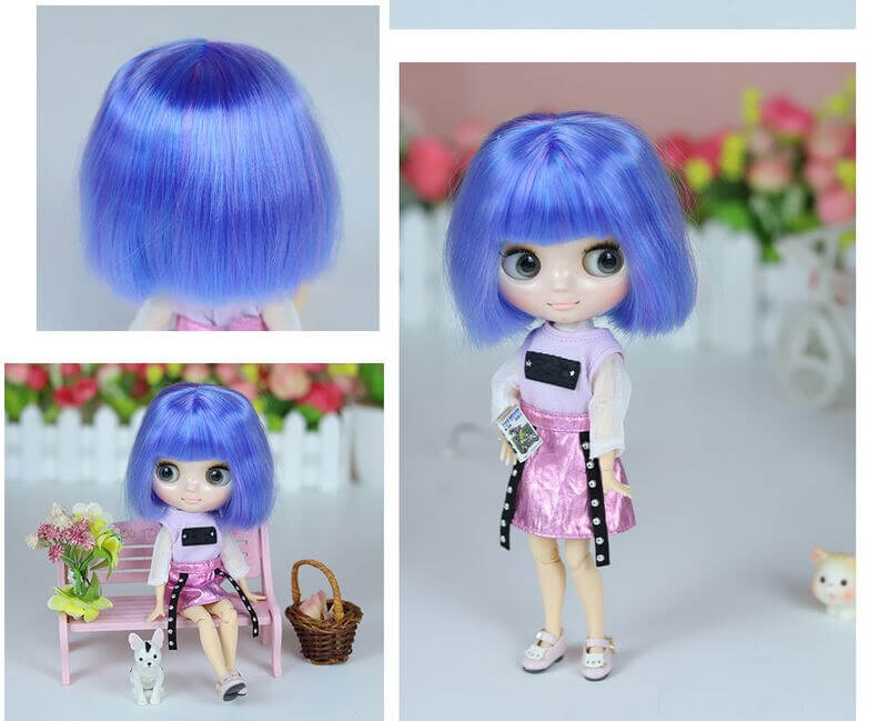 Camila - Custom Middie Blythe Doll with Blue Hair 2