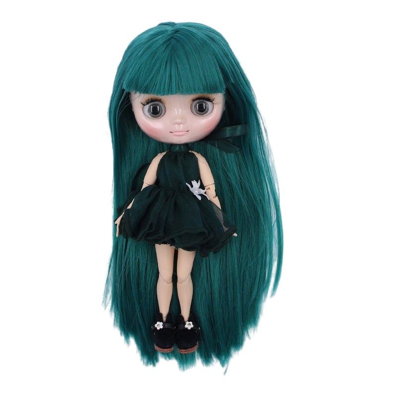 Eleanor - Custom Middie Blythe Doll with Green Hair Custom Middie Blythe Doll