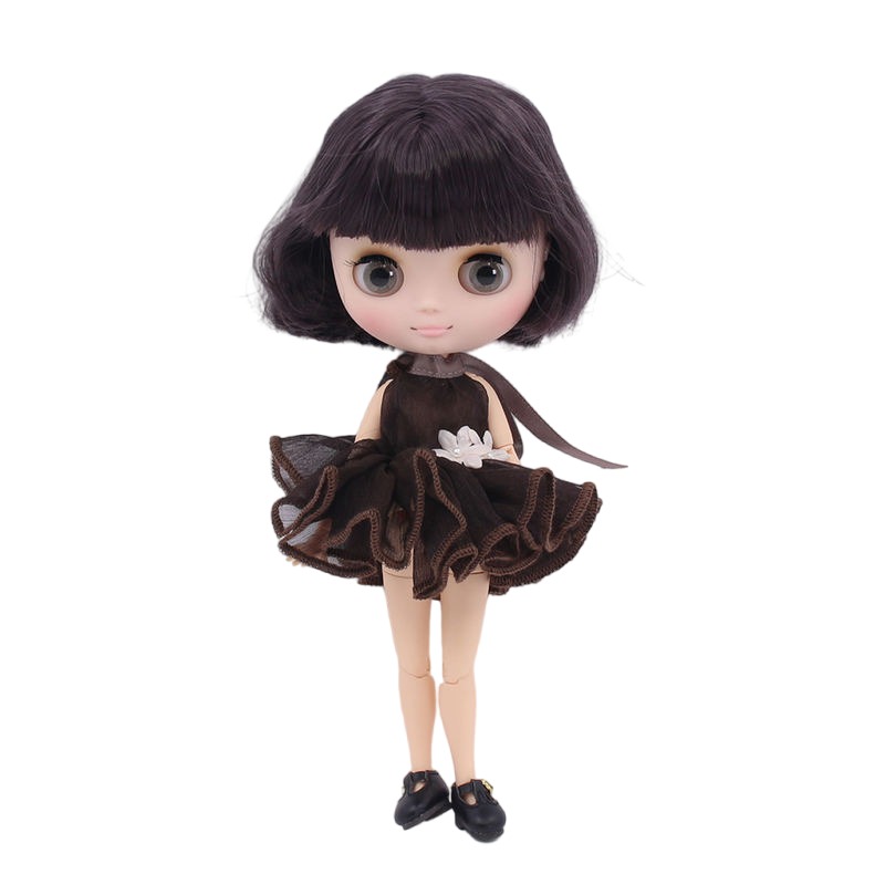 Emma – Custom Middie Blythe Doll with Purple Hair Custom Middie Blythe Doll