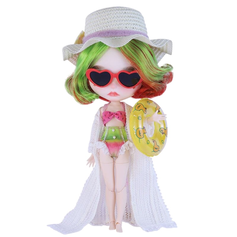 Isabel – Premium Custom Neo Blythe Doll with Multi-Color Hair, White Skin & Matte Cute Face Cute face Matte face Multi-color hair White skin