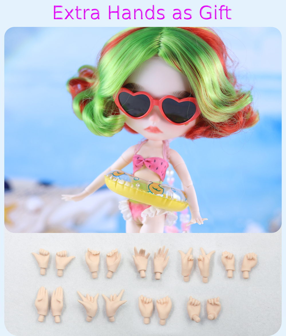 Isabel – Premium Custom Neo Blythe Doll with Multi-Color Hair, White Skin & Matte Cute Face 3