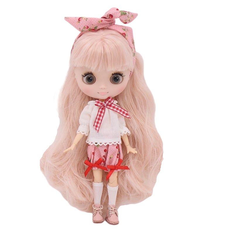 Luna - Custom Middie Blythe Doll with Pink Hair Custom Middie Blythe Doll