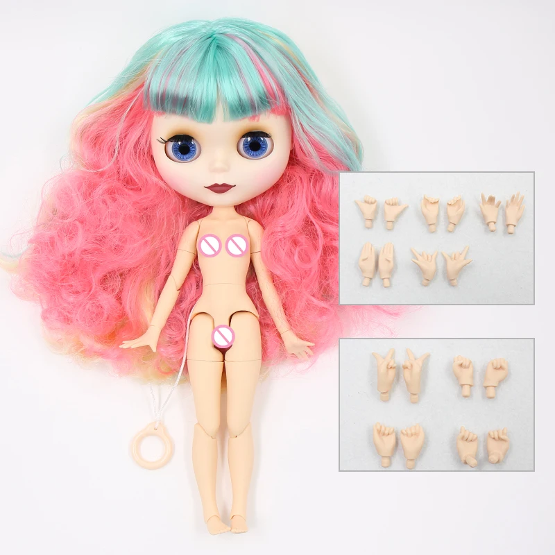 Neo Blythe Doll with Multi-Color Hair, White Skin, Matte Cute Face & Custom Jointed Body Cute face Matte face Multi-color hair White skin
