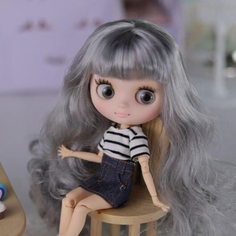 Scarlett – Custom Middie Blythe Doll with Silver Hair Custom Middie Blythe Doll Scarlett - Custom Middie Blythe Doll with Silver Hair Custom Middie Blythe Doll