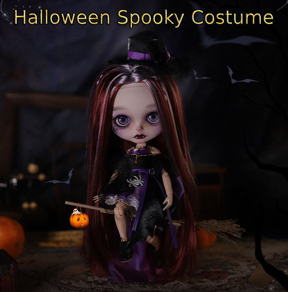 Neo Blythe Doll Halloween Spooky Costume with Hat 1