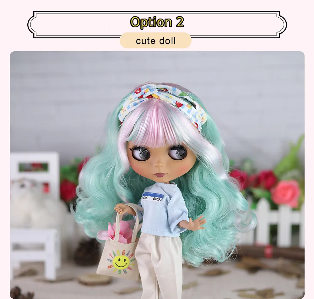 Felicity – Premium Custom Neo Blythe Puppe mit mehrfarbigem Haar, dunkler Haut und mattem, süßem Gesicht 8
