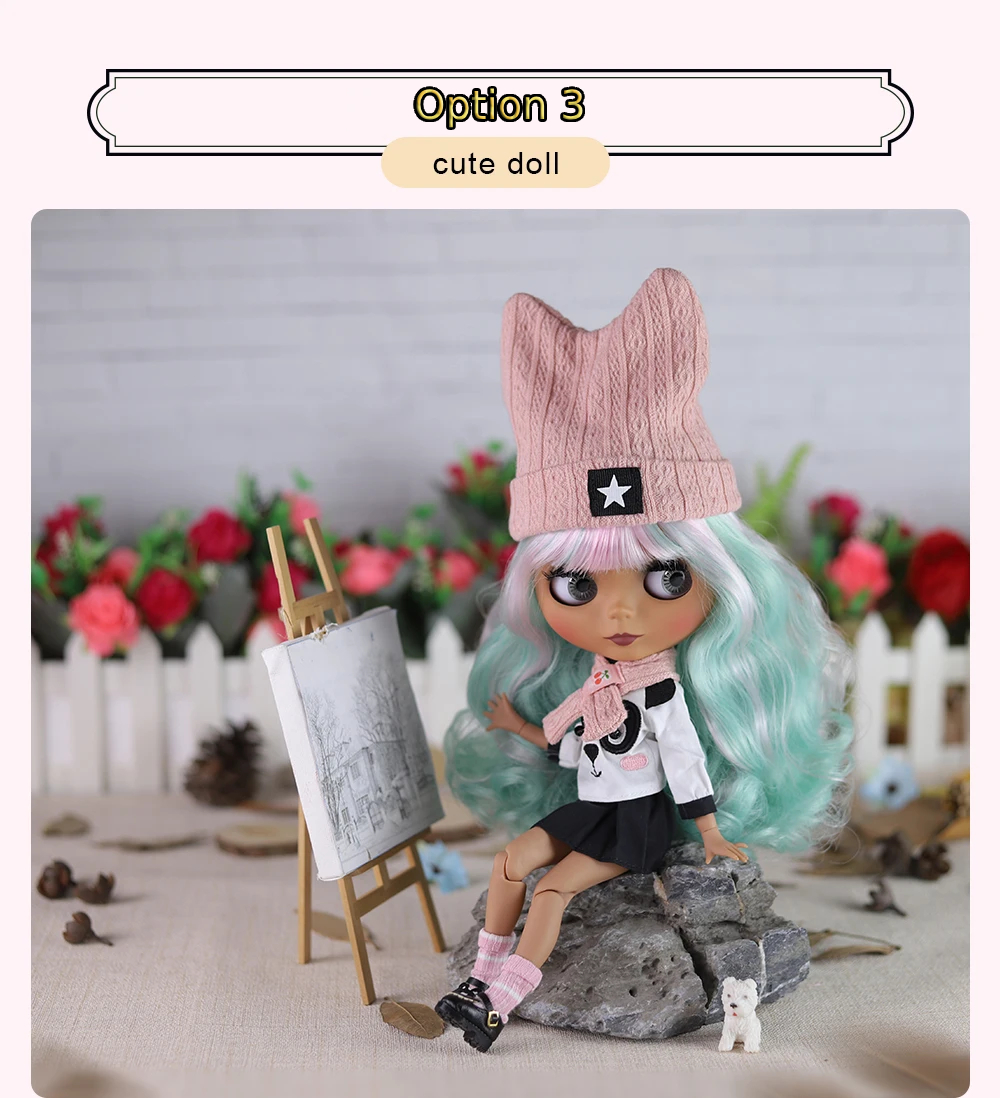 Felicity – Premium Custom Neo Blythe Doll with Multi-Color Hair, Dark Skin & Matte Cute Face4 Felicity – Premium Custom Neo Blythe Doll with Multi-Color Hair, Dark Skin & Matte Cute Face 11