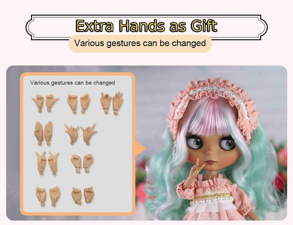 Felicity – Premium Custom Neo Blythe Doll with Multi-Color Hair, Dark Skin & Matte Cute Face7 Felicity – Premium Custom Neo Blythe Doll with Multi-Color Hair, Dark Skin & Matte Cute Face 4