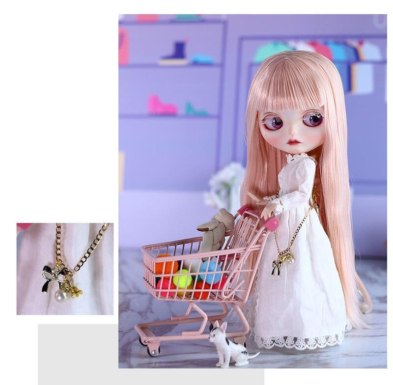 Sara – Premium Custom Neo Blythe Doll with Pink Hair, White Skin & Matte Cute Face 11