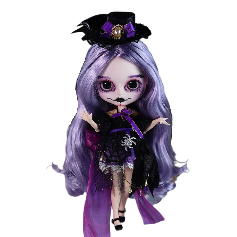 Amelie – Premium Custom Neo Blythe Doll with Purple Hair, White Skin & Matte Cute Face Cute face Matte face Purple hair White skin