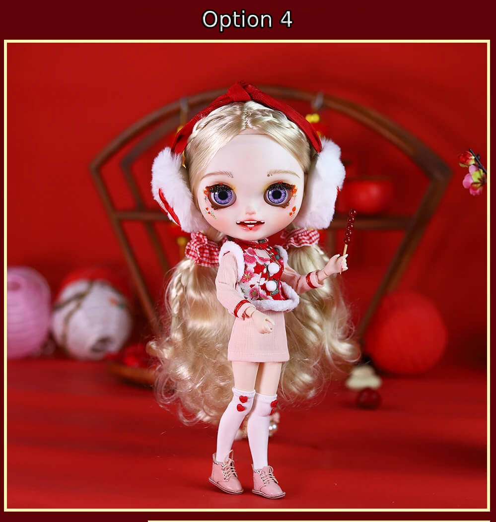 Hannah – Premium Custom Neo Blythe Doll with Blonde Hair, White Skin & Matte Smiling Face 18